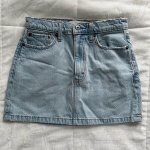 Abercrombie & Fitch Light Blue Denim Mini Skirt for Casual Occasions NWOT